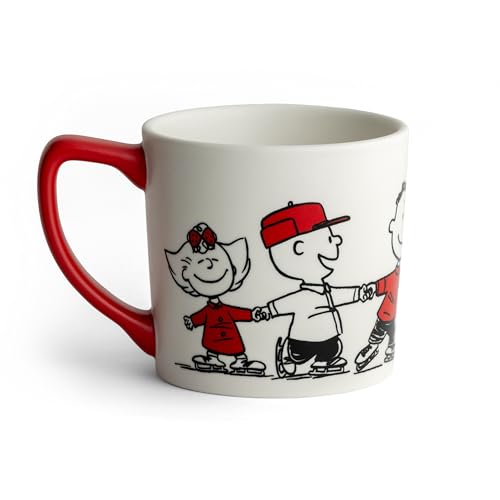 DaySpring - Peanuts - Happiness And Cheer Ceramic Mug, 14oz, Red