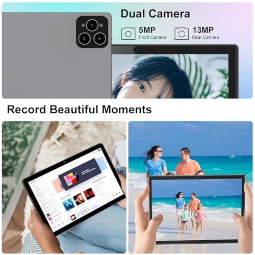 10.1 Inch Android 13 Tablet with SIM Card Slot 4G LTE Calling,12GB+512GB, 8000mAh Battery, Dual Camera, Bluetooth/WiFi, Bundle with Case, Keyboard, Mouse & Stylus (Pink)