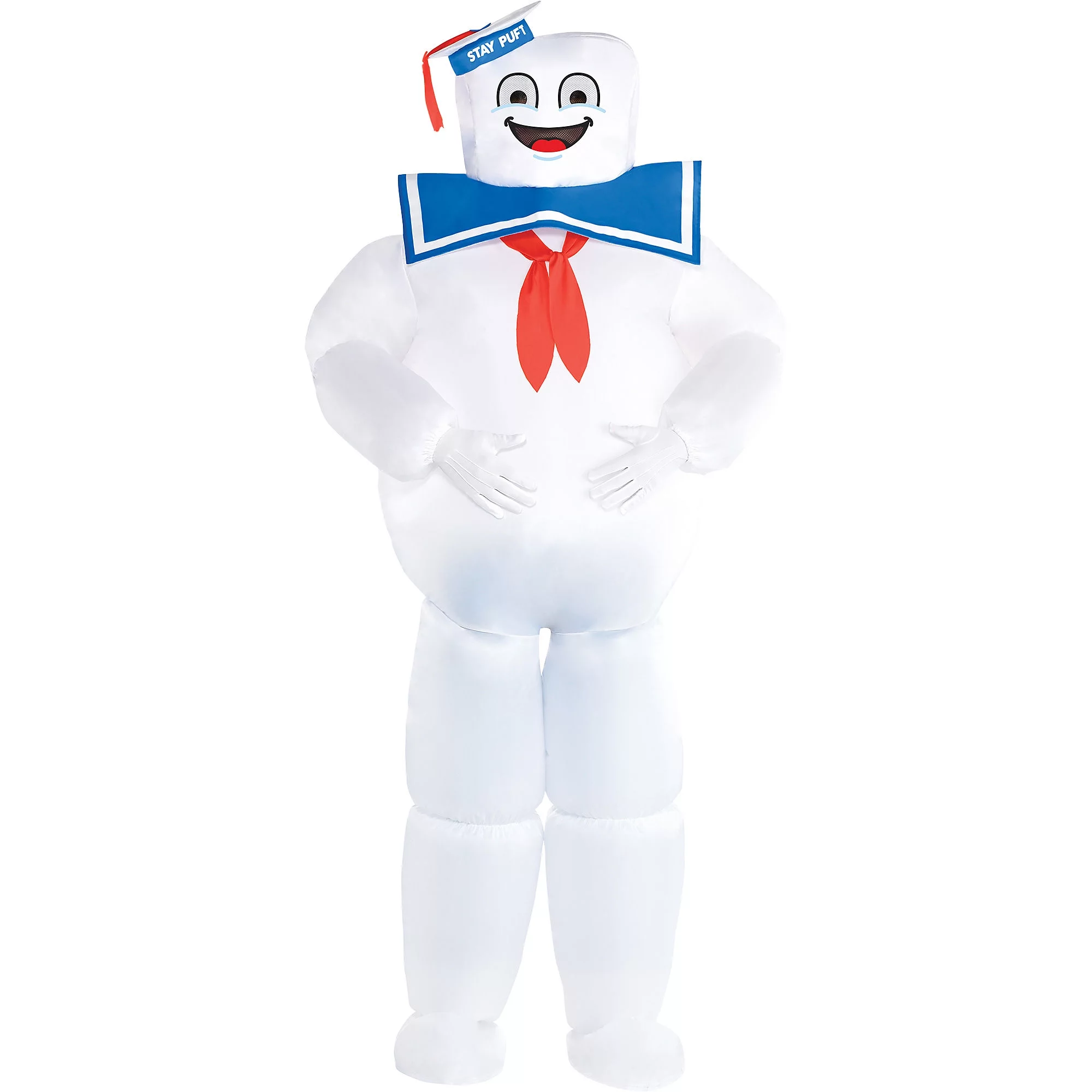 Party City Inflatable Stay Puft Marshmallow Man Halloween Costume for Adults, Ghostbusters, Standard Size