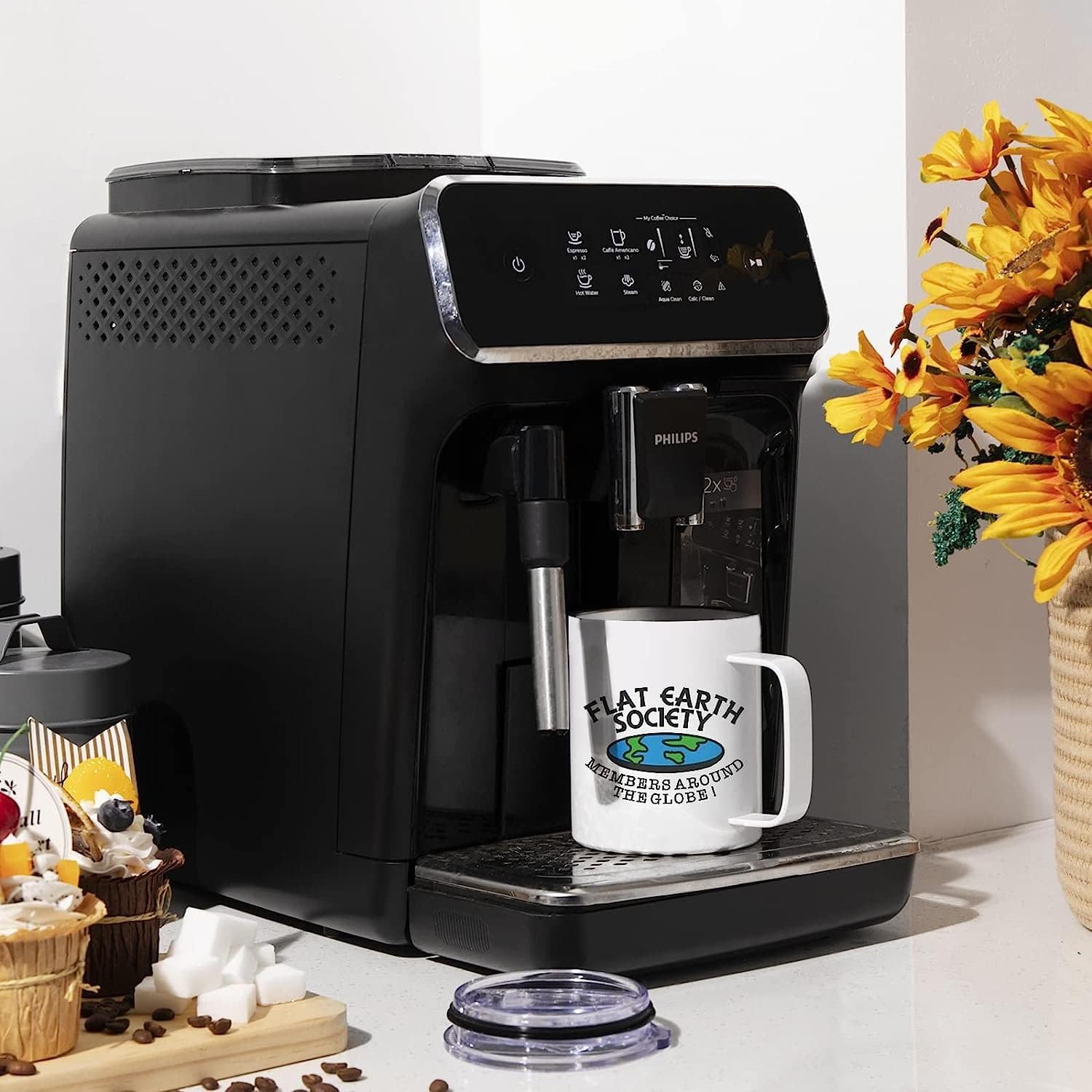 Lagute 12 Oz Sublimation Blank Mug Set, Stainless Steel Double Wall Insulated Cups,Coffee Tumbler Coffee Mugs with Handles and Lids, Birthday Diy Gift, 4 Pack/White