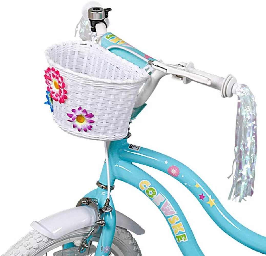 Coewske 14 inch Kids Bicycle Princess Style Children Boys Girls Bike with Training Wheels, Blue