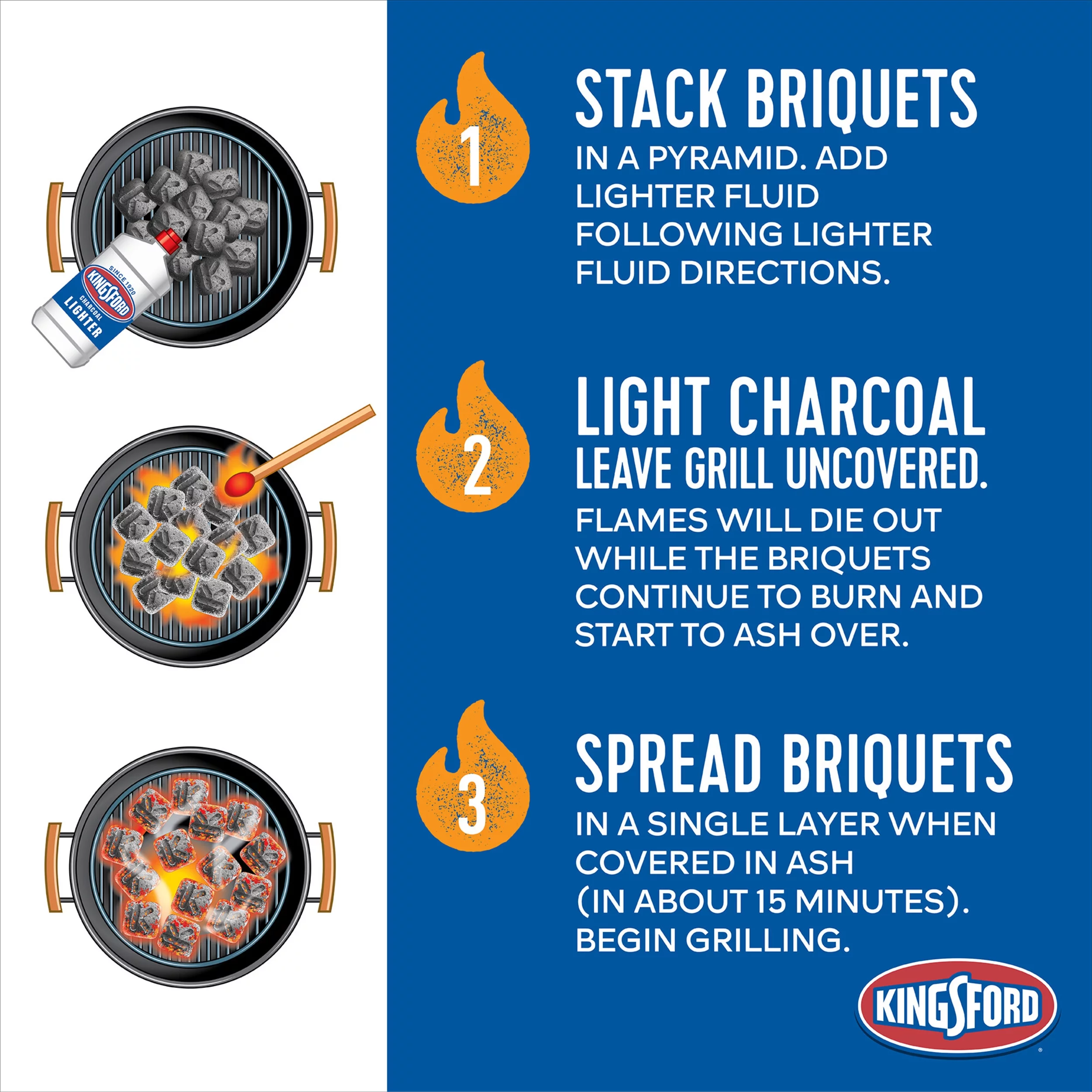 Kingsford Charcoal Briquettes with Signature Mesquite, BBQ Charcoal for Grilling, 16 Pounds