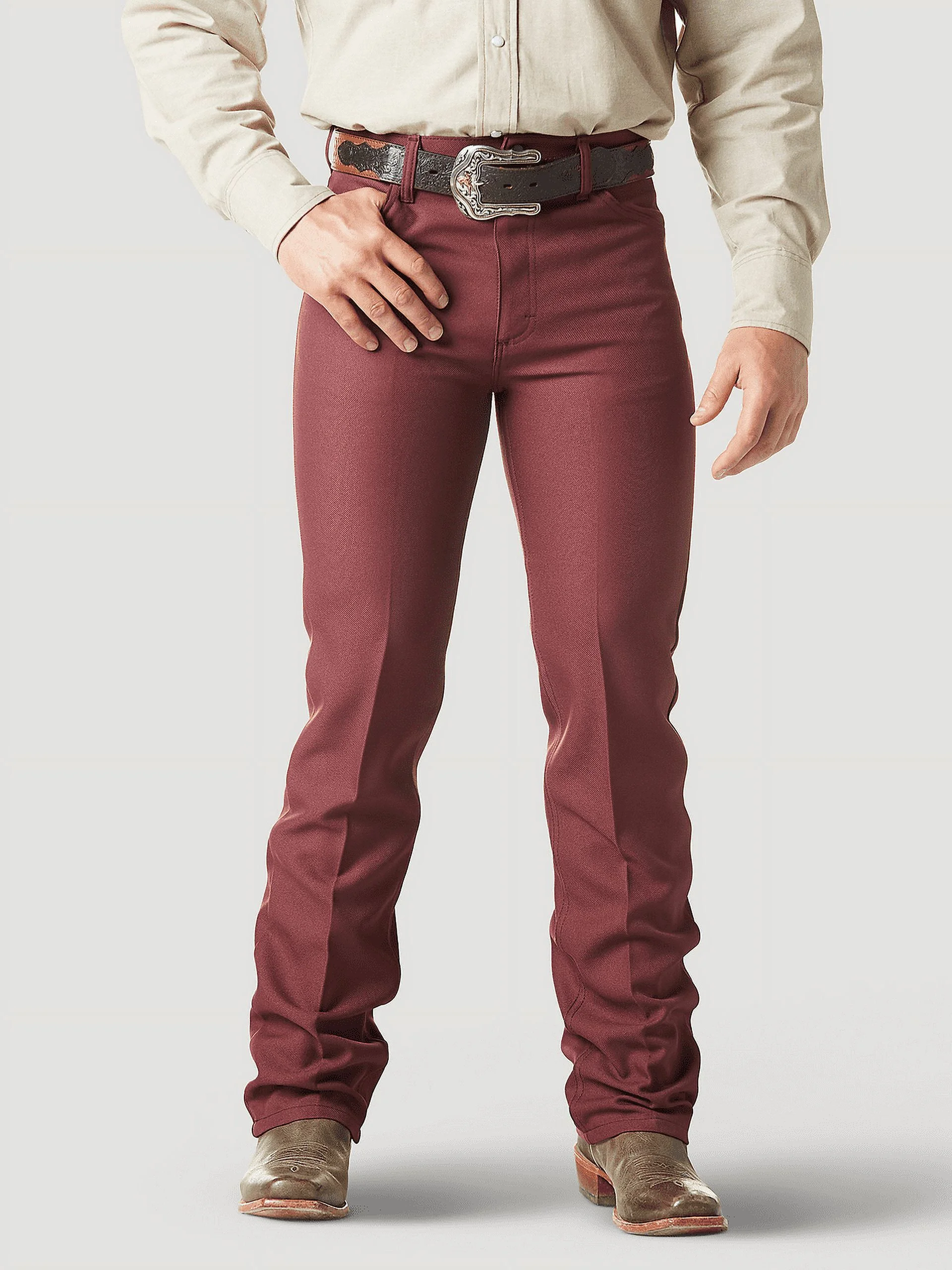 Wrangler Wrancher Polyester Tawny Port - Mens Jeans  - 112336610