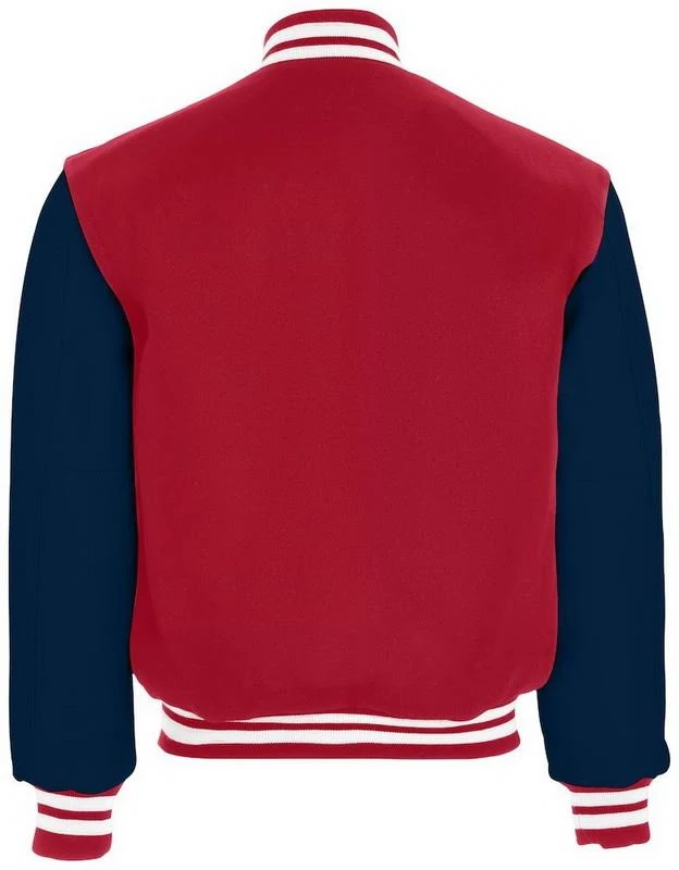 Holloway 224183 - Varsity Jacket - Scarlet/True Navy/White - S