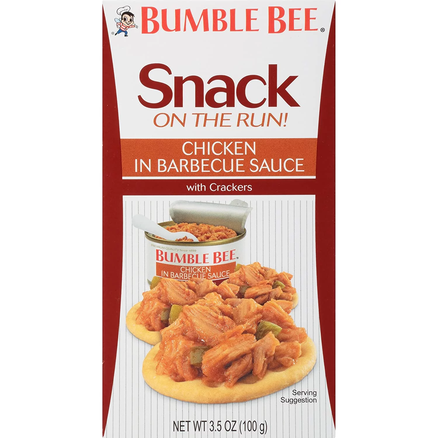 Snack On The Run! Bbq Chicken With Crackers Kit, 3.5 Ounce Kit (Pack Of 12), High Protein Snack Food, Canned Chicken, Made With Chicken Breast, Healthy Snacks For Adults