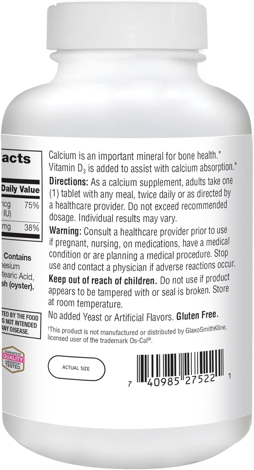 21st Century Vitamins Calcium 500 Plus Extra D Caplets, 400 Count