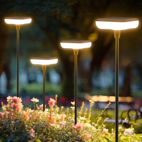 Solar Lights Outdoor Garden 4 Pack Solar Pathway Light 31