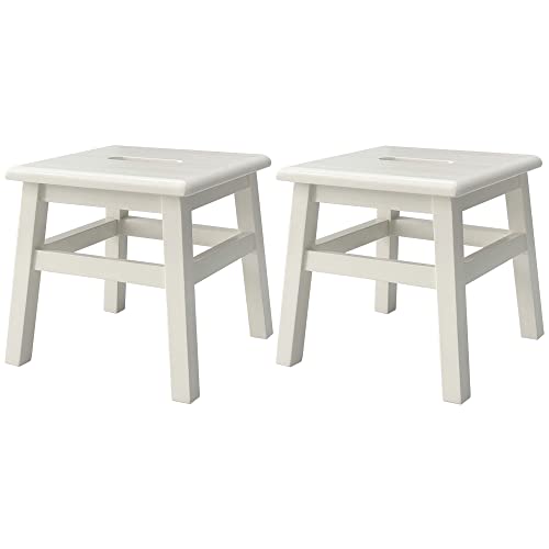 eHemco Solid Hardwood Step Stool for Adults and Kids, 12.25 Inches, Unfinished