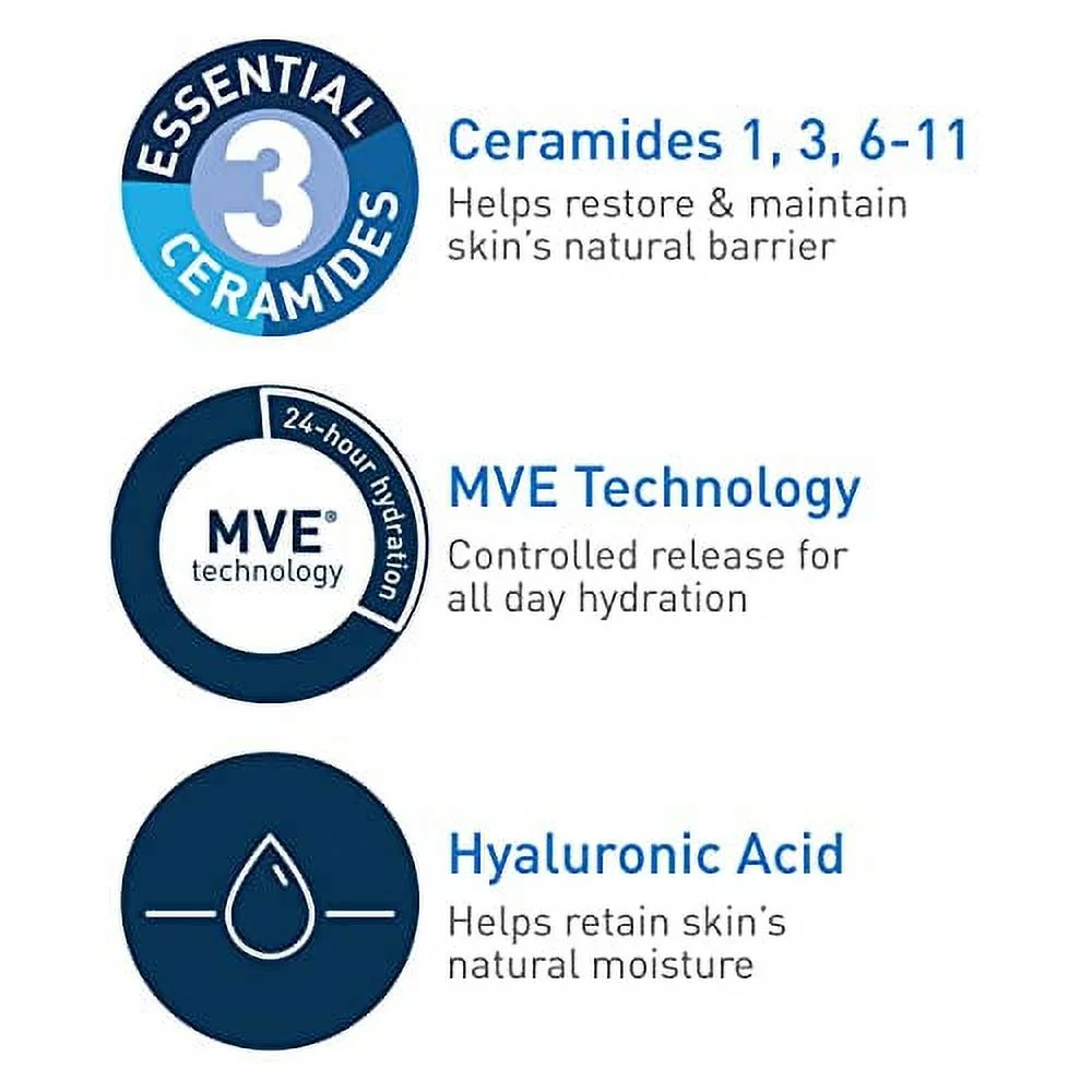 CeraVe Hydrating Facial Cleanser | Moisturizing Non-Foaming Face Wash with Hyaluronic Acid, Ceramides and Glycerin | Fragrance Free Paraben Free | 16 Fluid Ounce