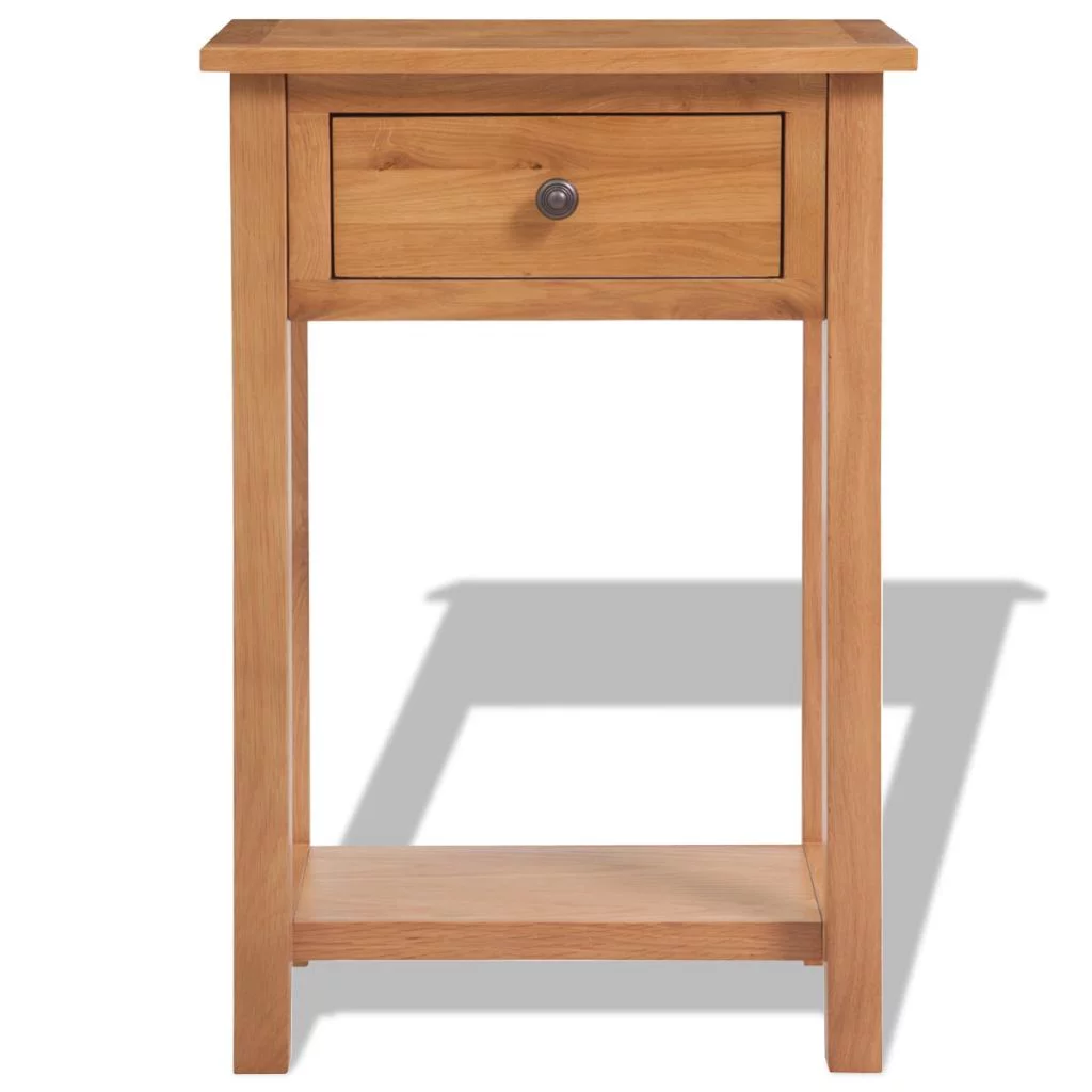 OWSOO Console Table Solid Oak Wood 19.7