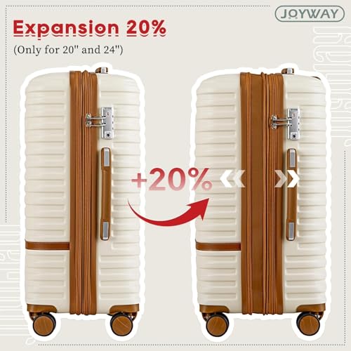 Joyway Expandable Carry on Luggage Sets Airline Approved, Lightweight Hard Shell 20 Inch Carry-on Suitcase with Spinner Wheels