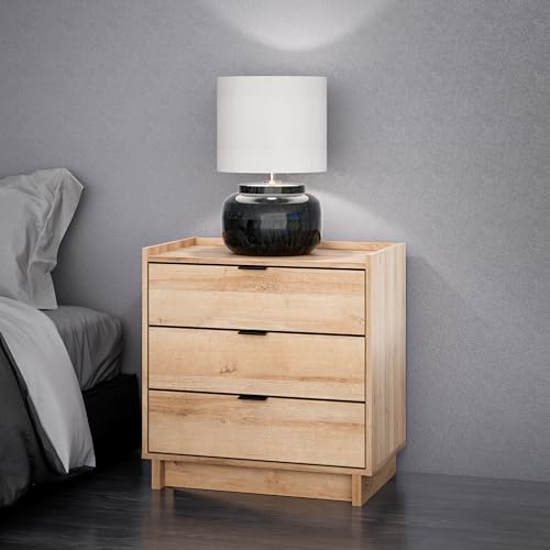 Prepac Sonoma Traditional Tall Nightstand Side Table with 3 Drawers, Functional Tall 3-Drawer Bedside Table 16
