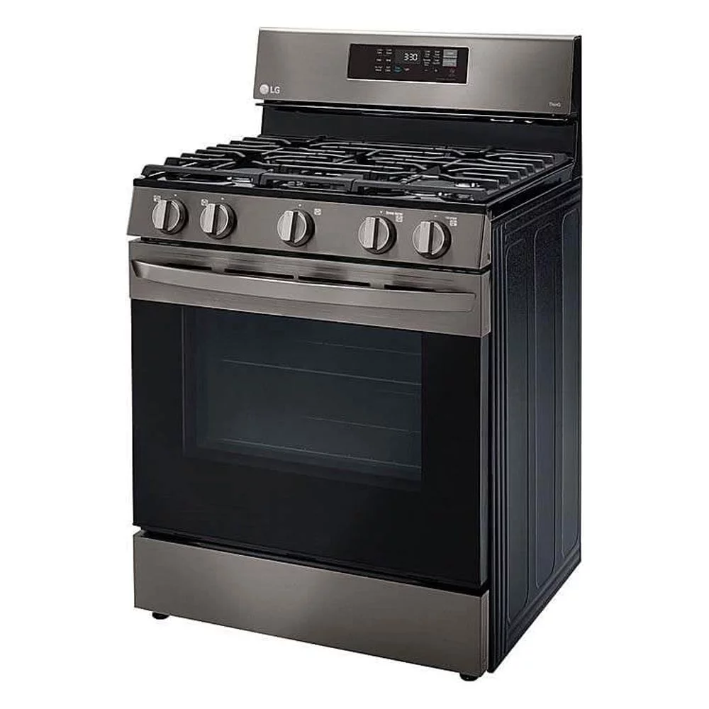LG LRGL5823D 5.8 Cu. Ft. Black Stainless Gas Convection Smart Range with AirFry