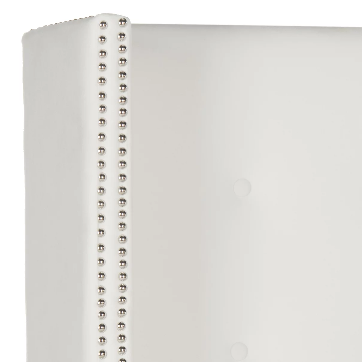 SAFAVIEH Keegan Winged Tufted Wood Headboard with Nail Heads, Full, White