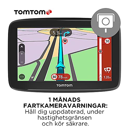 TomTom Car Sat Nav GO Classic, 6 Inch, with Traffic Congestion and Speed Cam Alert Trial Thanks to TomTom Traffic, EU Maps, Updates via WiFi, Integrated Reversible Mount