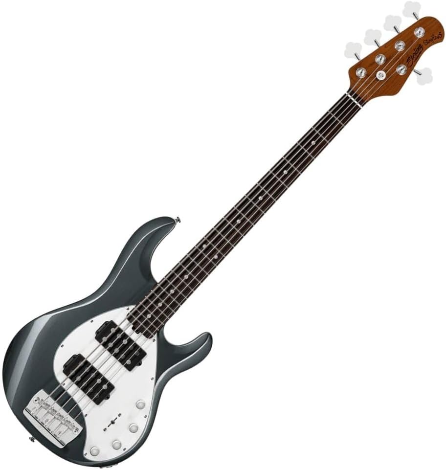 Sterling By Music Man StingRay RAY35HH 5-string Bass Guitar - Charcoal Frost