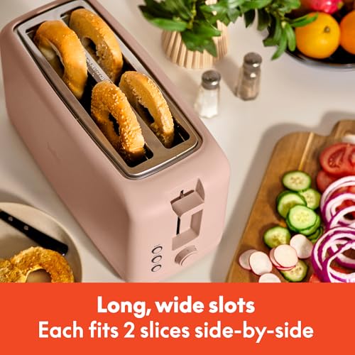 bella 2 Slice Slim Toaster, Fits-anywhere™ Kitchenware, 6 Setting Shade Control with Reheat & Cancel Buttons, Removable Crumb Tray, 10” Long Slot, Anti Jam & Auto Shutoff, 900 Watt, Oatmilk