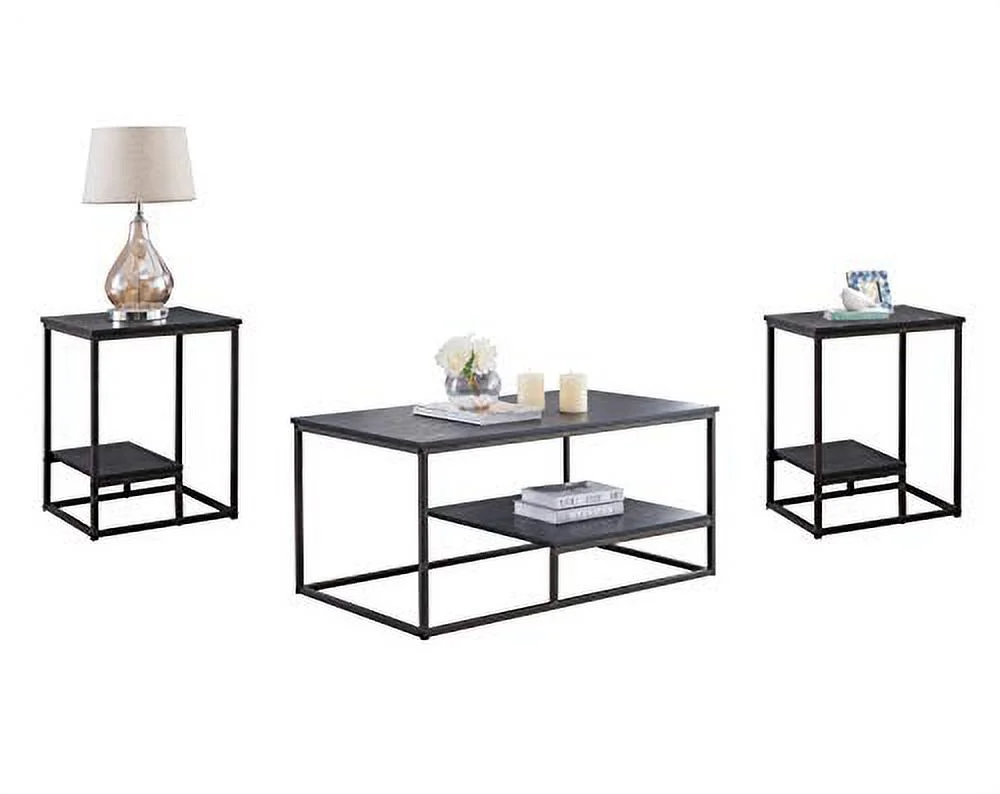 Kings Brand Furniture Santan 3-Piece Occasional Table Set, Coffee Table & 2 End Tables