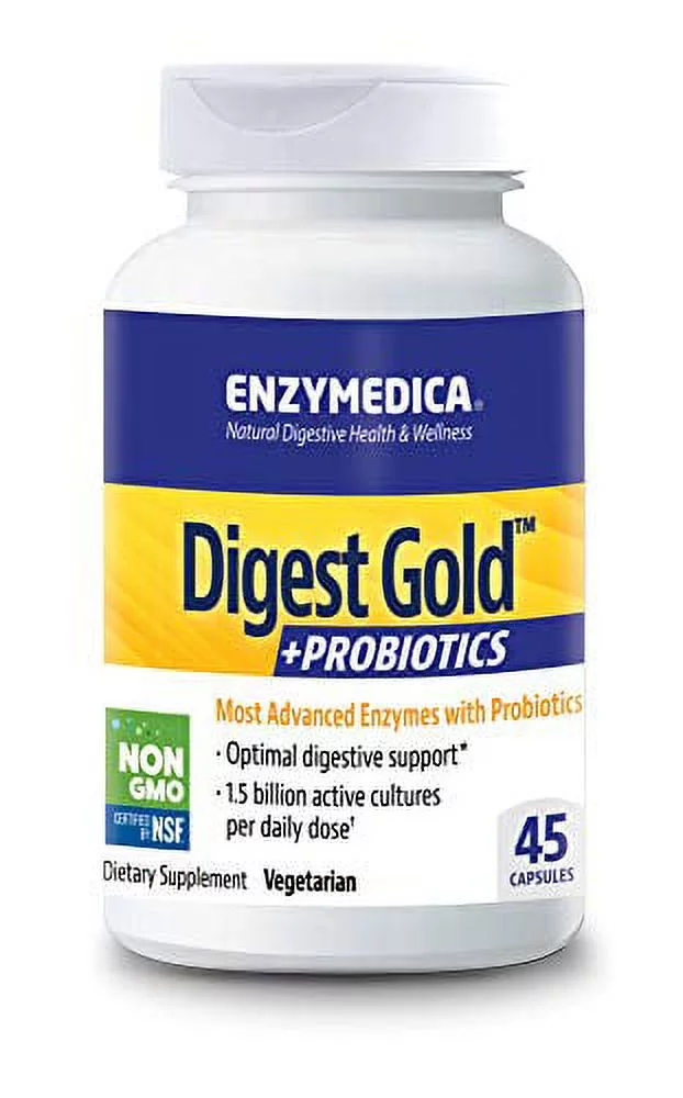 Enzymedica, Digest Gold + Probiotic, Digestive Enzymes, 45 Capsules (FFP)