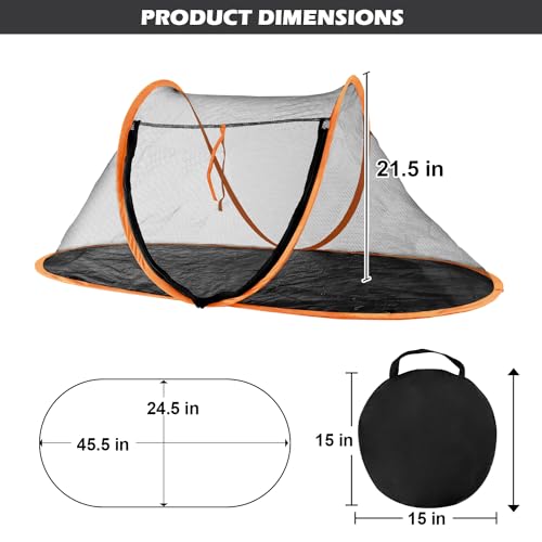 Rest-Eazzzy Outdoor Cat Enclosures, Portable Cat Tent for Outside Enclosure for Indoor Cats, Catio Outdoor Cat Enclosure for Kitty and Small Animals, Cat Playpen with Tunnel, Storage Bag