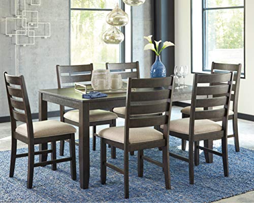 Signature Design by Ashley Caitbrook Rustic 7 Piece Dining Set, Include Table and 6 Chairs, Gray