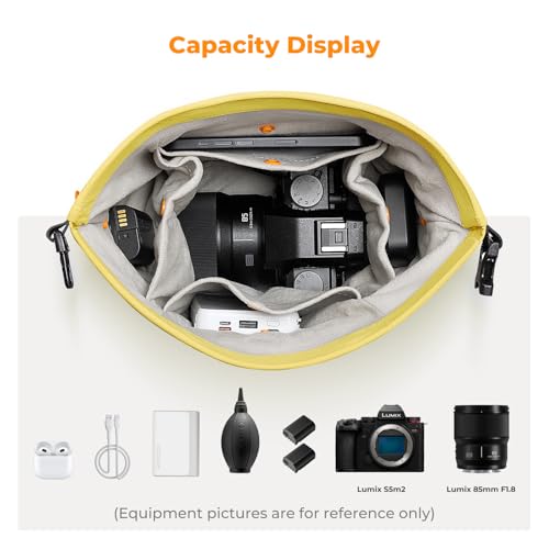 K&F Concept Camera Sling Bag Small Compact Case, Cute Soft Camera Pouch Handbag for Urban Street Photography