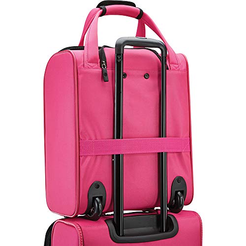 American Tourister 4 Kix Expandable Softside Luggage with Spinner Wheels, Pink, Underseater