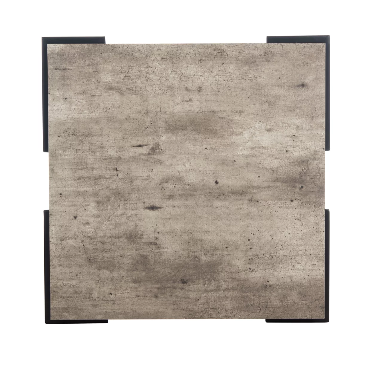 SAFAVIEH Jett Mid-Century Modern Square Accent Table, Light Grey/Black