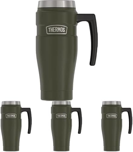 THERMOS Stainless King Vacuum-Insulated Travel Mug, 16 Ounce, Matte Stainless Steel