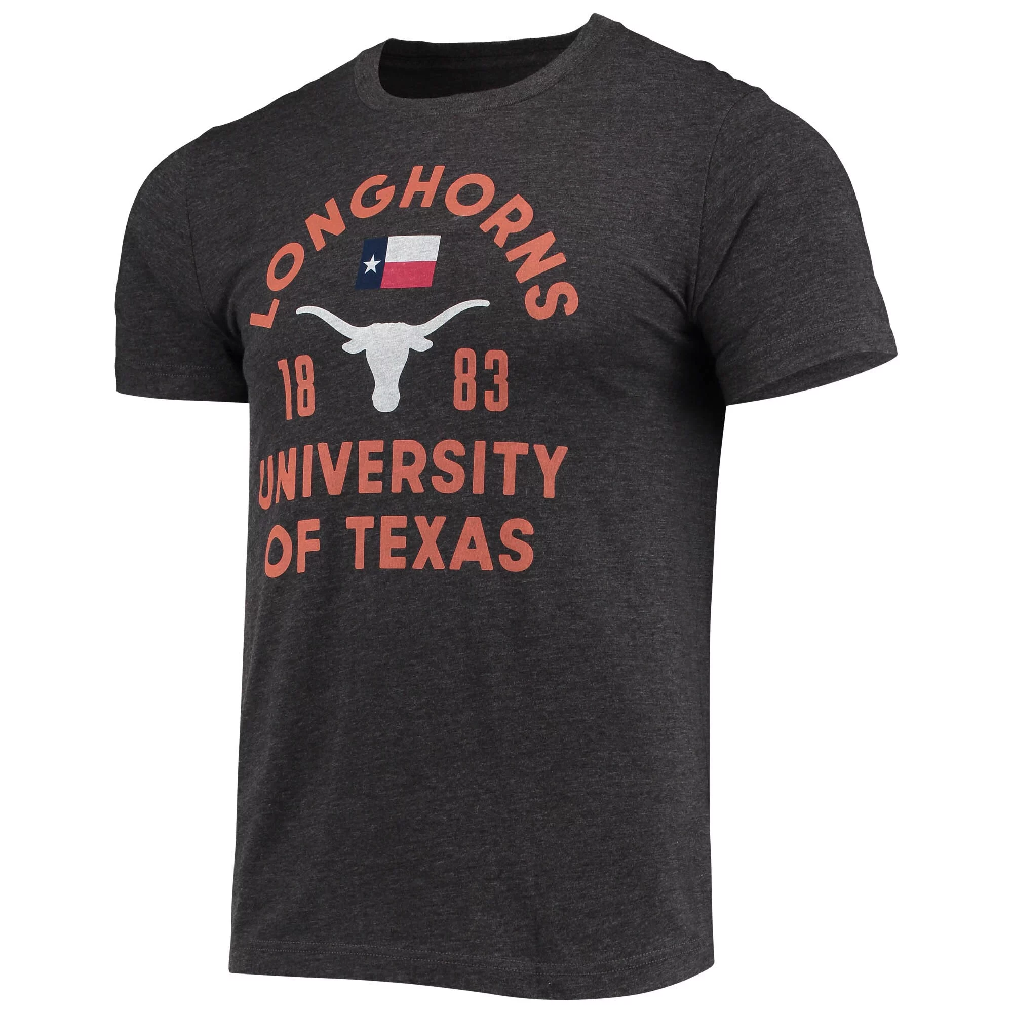 Men's Homefield Charcoal Texas Longhorns Vintage Texas State Flag T-Shirt
