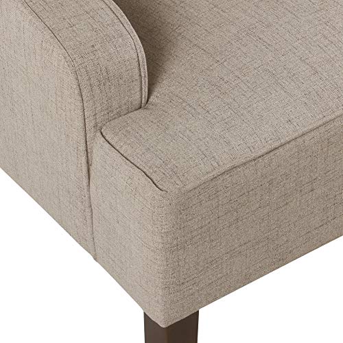 HomePop Velvet Swoop Arm Accent Chair, Suri Blue