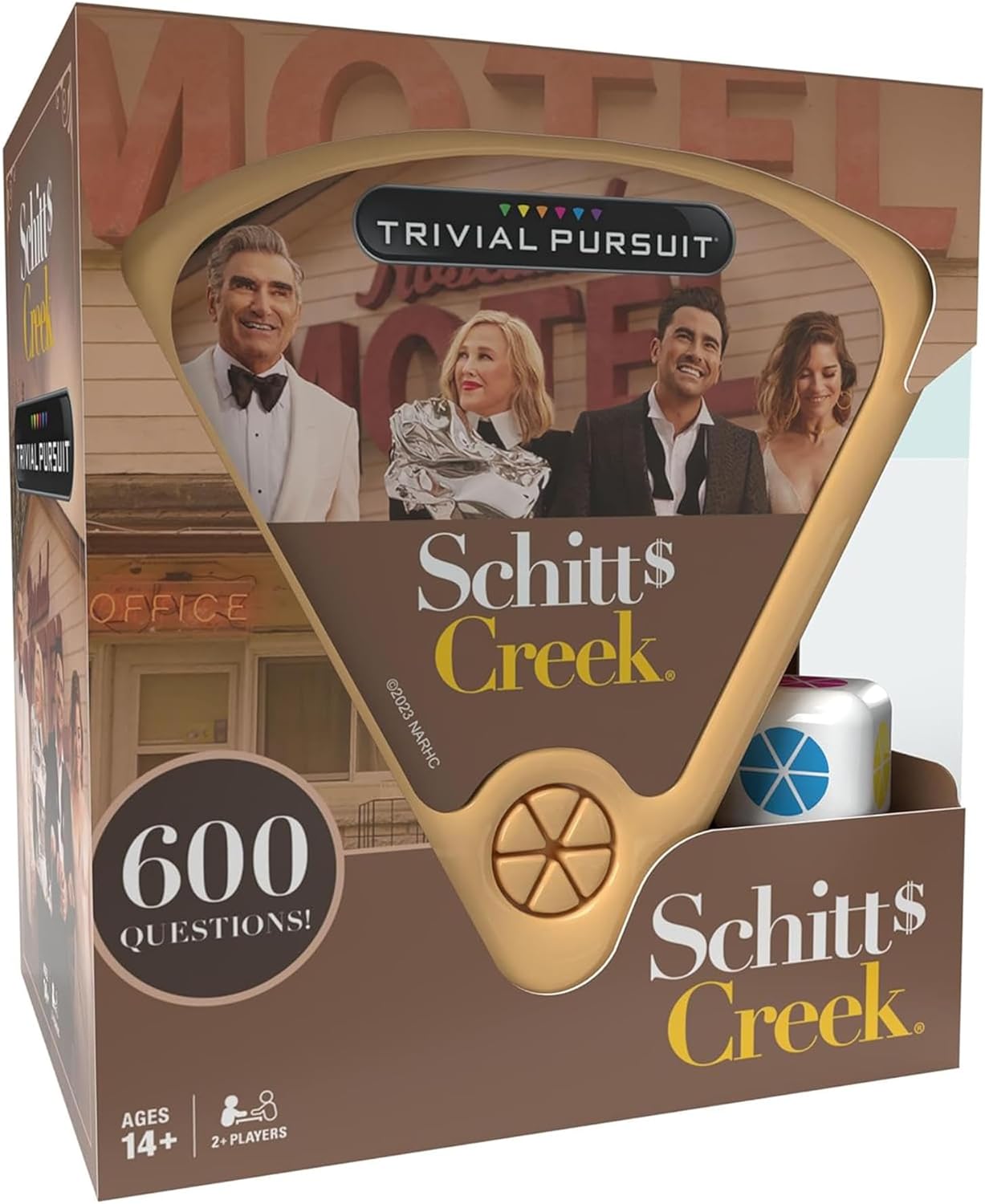 USAOPOLY Trivial Pursuit Schitt's Creek Edition | Trivia Game Questions from Schitt's Creek | 600 Questions & Die in Travel Container | Officially Licensed Schitt's Creek Game