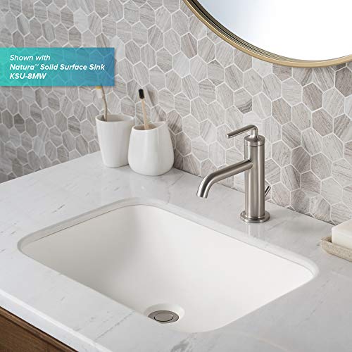 KRAUS Ramus Single Handle Vessel Sink Bathroom Faucet with Pop-Up Drain in Brushed Gold, KVF-1220BG