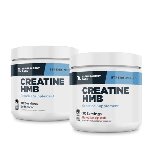 Transparent Labs Creatine HMB (30 Servings, Unflavored) & Creatine HMB (30 Servings, Hawaiian Splash)