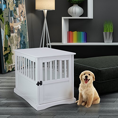 Casual Home Wooden Medium Pet Crate, End Table, Espresso