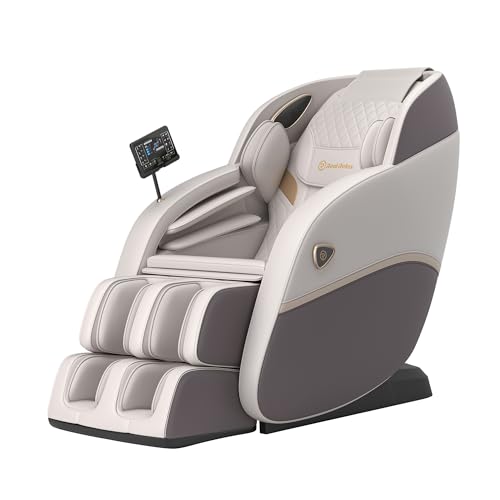 Real Relax 2025 Massage Chair Full Body, Zero Gravity SL-Track Shiatsu Massage Chair Recliner with 16 Massage Modes, Airbag Massage with Heater, Foot Massage, Favor-22 Brown