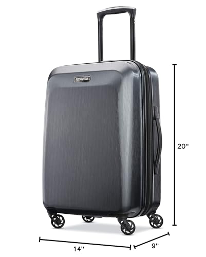 American Tourister Moonlight Hardside Expandable Luggage with Spinner Wheels, Blue Terazzo, 2-Piece Set (20/28)