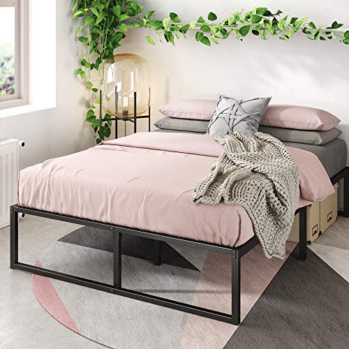 ZINUS Lorelei 14 Inch Metal Platform Bed Frame, Steel Slat Support, No Box Spring Needed, Eco Friendly WonderBox(TM) Packaging, 12.4” Underbed Storage, Easy Assembly, Black, Full