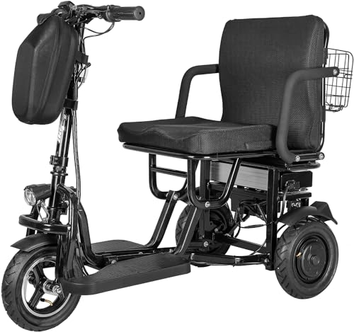 Folding Mobility Electric Scooter 48v 700w Dual Motor Lithium Battery 42 * 22 * 33(Inch) (Black)…