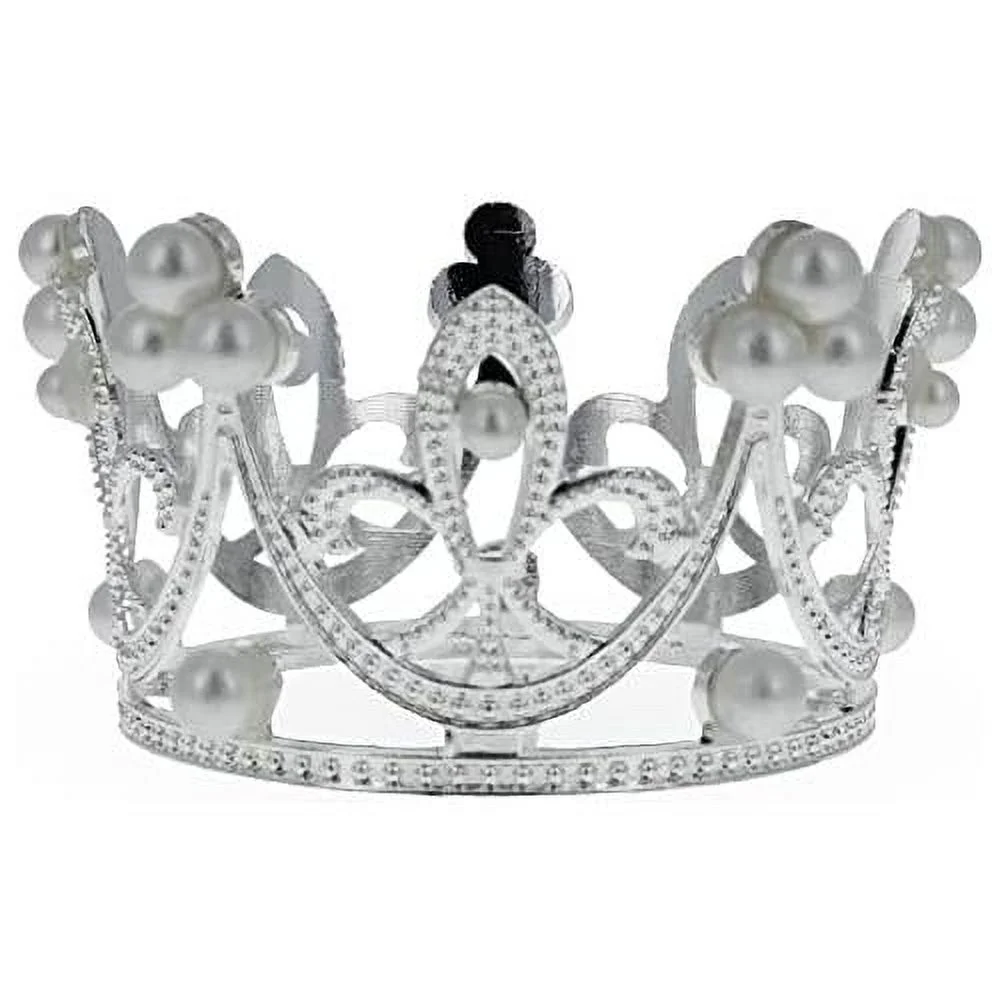 large crown silver tone metal and ostrich egg stand holder display