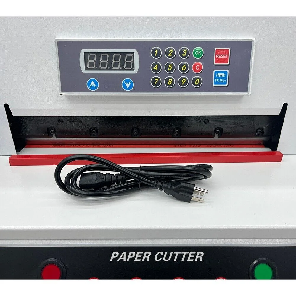 PreAsion Electric Heavy Paper Cutter 17.7''/45cm CNC Paper Cutting Machine Double Key Cutting 110V