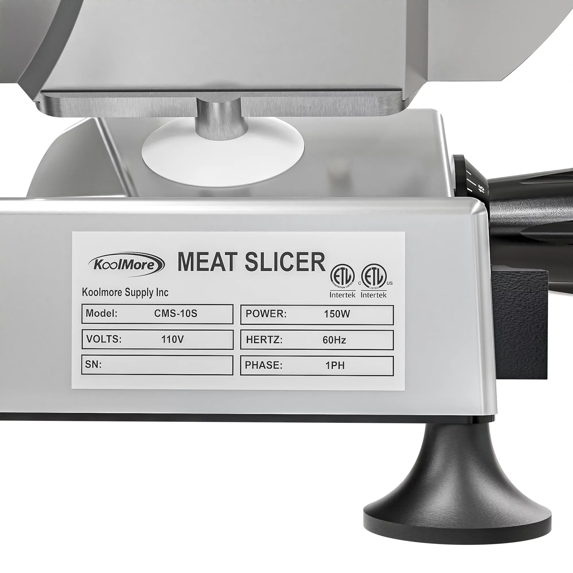Commercial Deli Meat Slicer with 10” Carbon Steel Blade for Cutting and Slicing Food (Ham, Deli, Cheese, etc.) Electric Cutter with Adjustable Thickness [Silver]