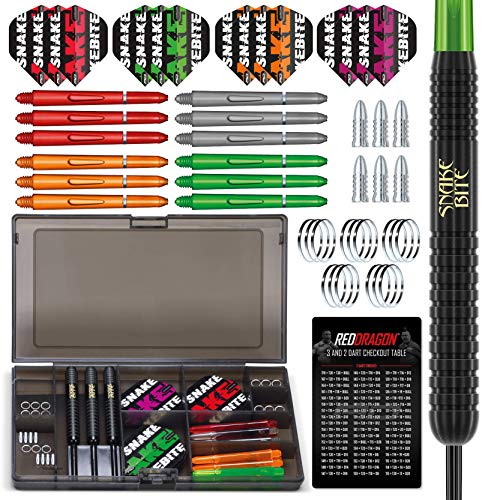 RED DRAGON Peter Wright Snakebite Brass Darts Sets