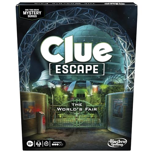 Clue Escape: The World’s Fair Board Game | Escape Room 1-Time Solve Mystery Games | Ages 10+ | 1 to 6 Players | 90 - 120 Mins.| Family Games