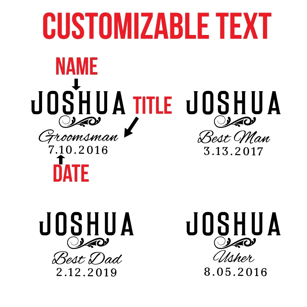 Classic Groomsman Engraved Whiskey Decanter and Glasses Set