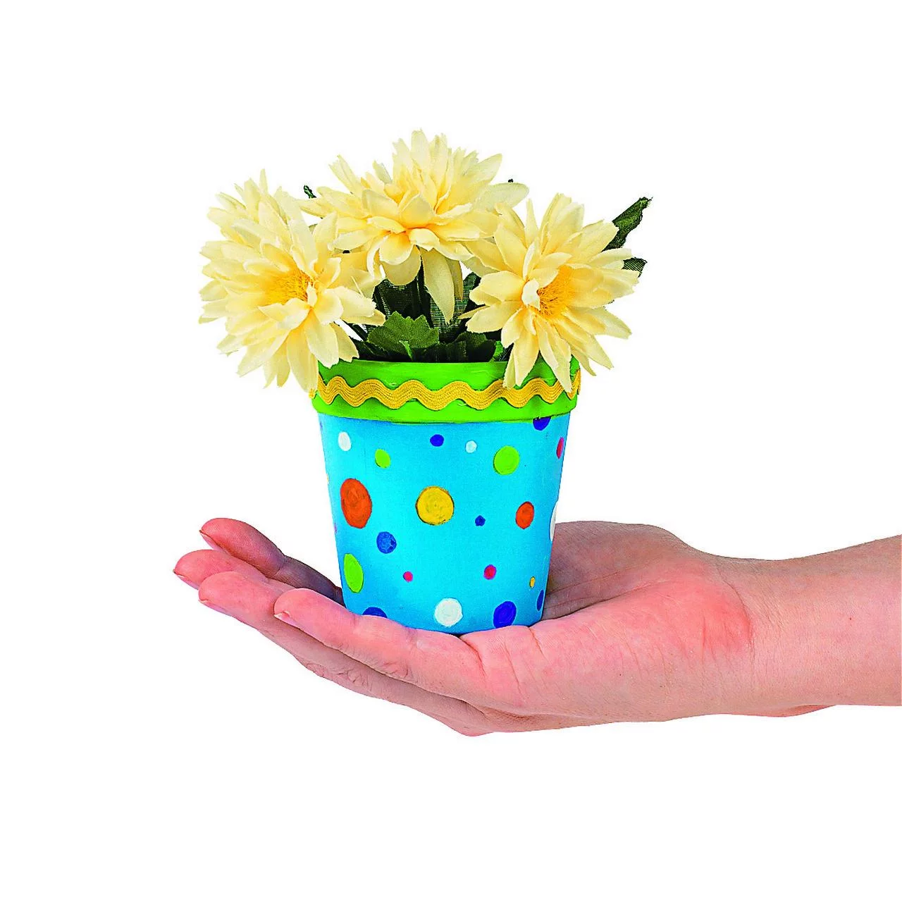 Do It Yourself Mini Ceramic Flower Pots, Mother's Day, Birthday, Party Favors, Craft Kits For All Ages, 12 Pieces, 3