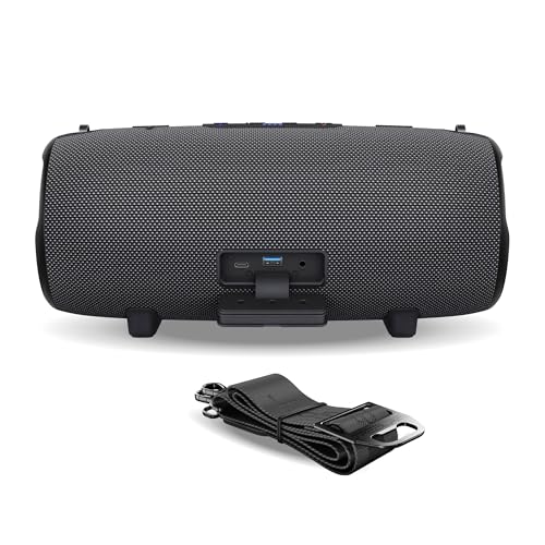 TREBLAB Ultra Loud Wireless Speaker - 60W Stereo Sound with Deep Bass, 20H Playtime, Powerbank, Waterproof, Loudest Portable Bluetooth Speaker for Home, Outdoor Party, Beach, Work, Travel, HD-Max