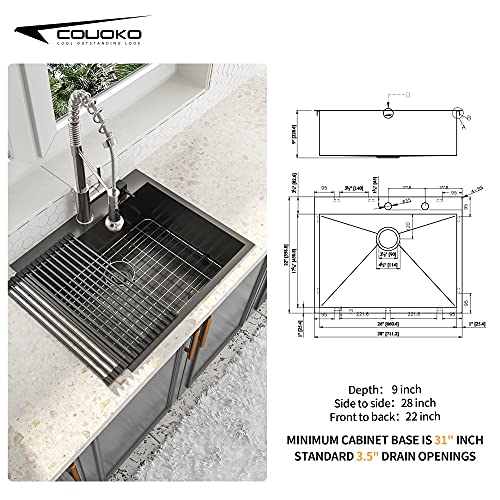25 Inch Utility Laundry Sink Drop In 16 Gauge Stainless Steel Single Bowl Laundry Room Sink Laundry & Utility Room Kitchen Sinks 25
