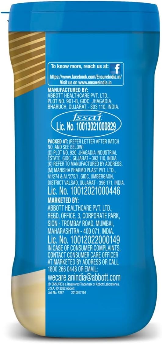 Ensure Plus Powder - 400g (Vanilla), Lecithin