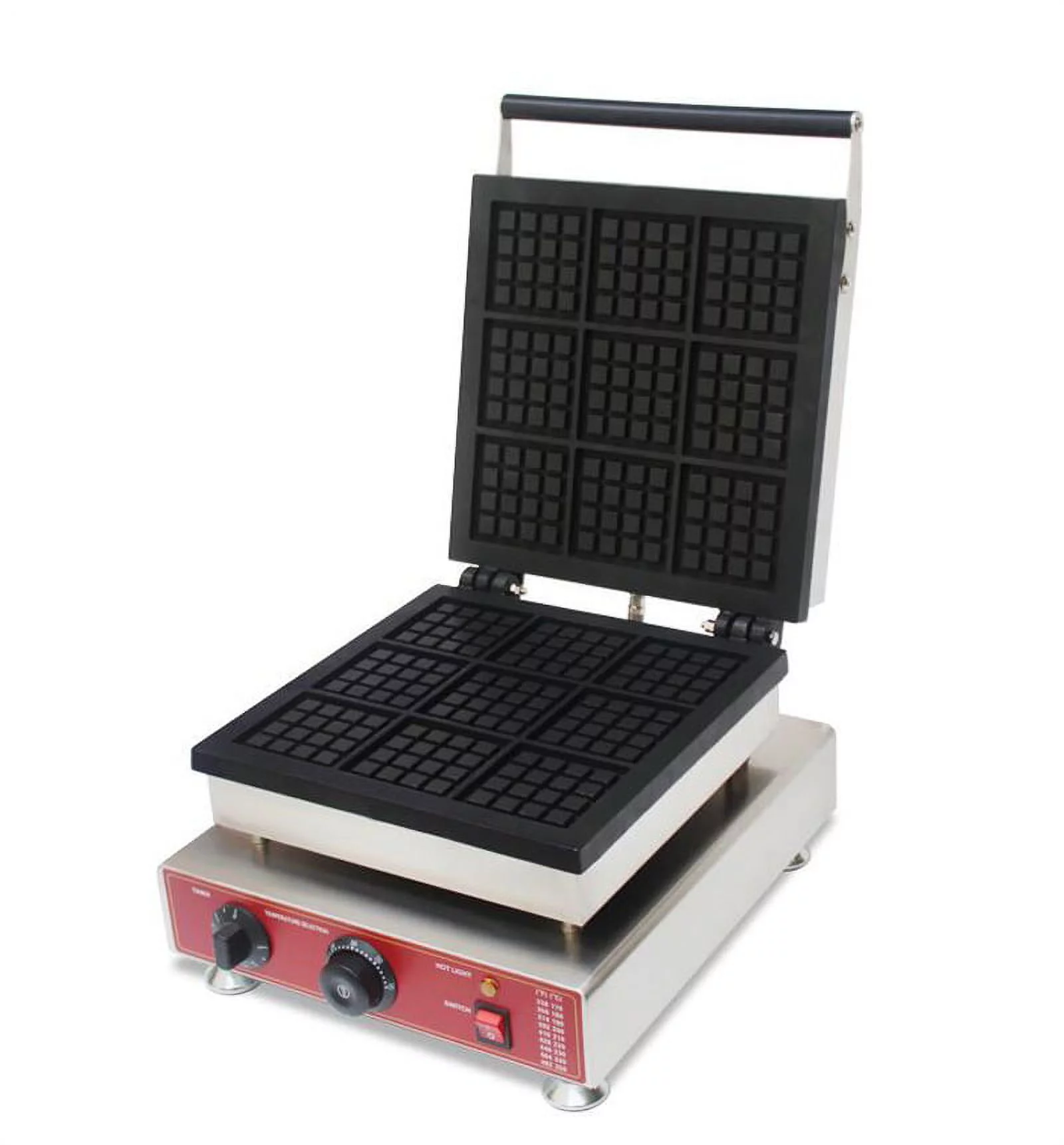INTSUPERMAI Square Waffle Maker Machine Belgian Waffle Iron Baker Snack Equipment